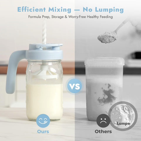 Papablic Breast Milk Pitcher, Formula & Baby Feeding Container, Blue