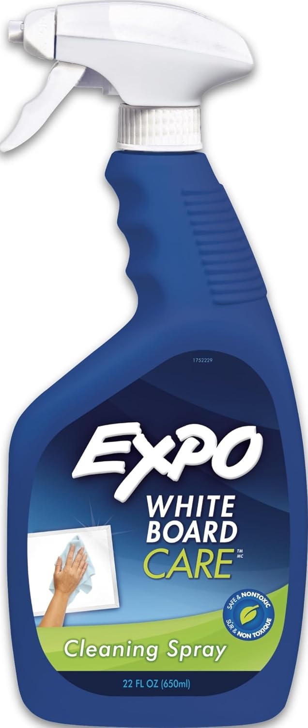 EXPO Dry Erase Whiteboard Cleaning Spray, 22oz - Calendar, Organization, Essential Supplies for Office, School, Classroom, Teachers