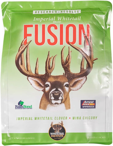 Whitetail Institute FUSION Deer Food Plot Seed for Spring or Fall Planting, Blend of Clover and Chicory for Maximum Deer Attraction, Heat, Cold and Drought Tolerant