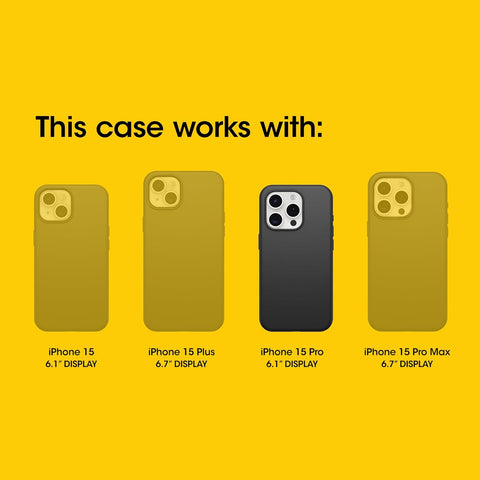 OtterBox iPhone 15 Pro (Only) Commuter Series Case - Run Wildflower (Pink), Slim & Tough, Pocket-Friendly, with Port Protection