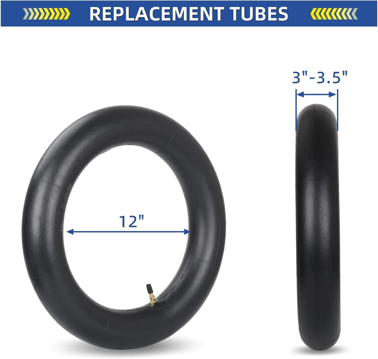 GICOOL 3.00/3.50-12" (80/100-12) Dirt Bike Inner Tubes, TR4 Valve Stem
