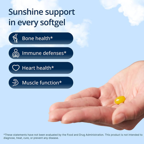 Metagenics Vitamin D3 and Vitamin K2 5,000 IU with MK-7, 60 Softgels