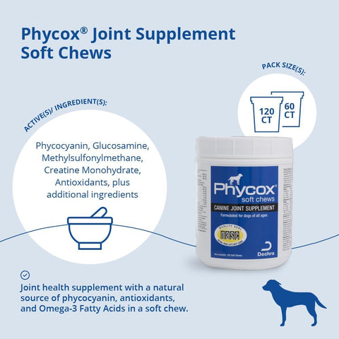 Phycox Dog Joint Supplement Soft Chews, 120 Ct