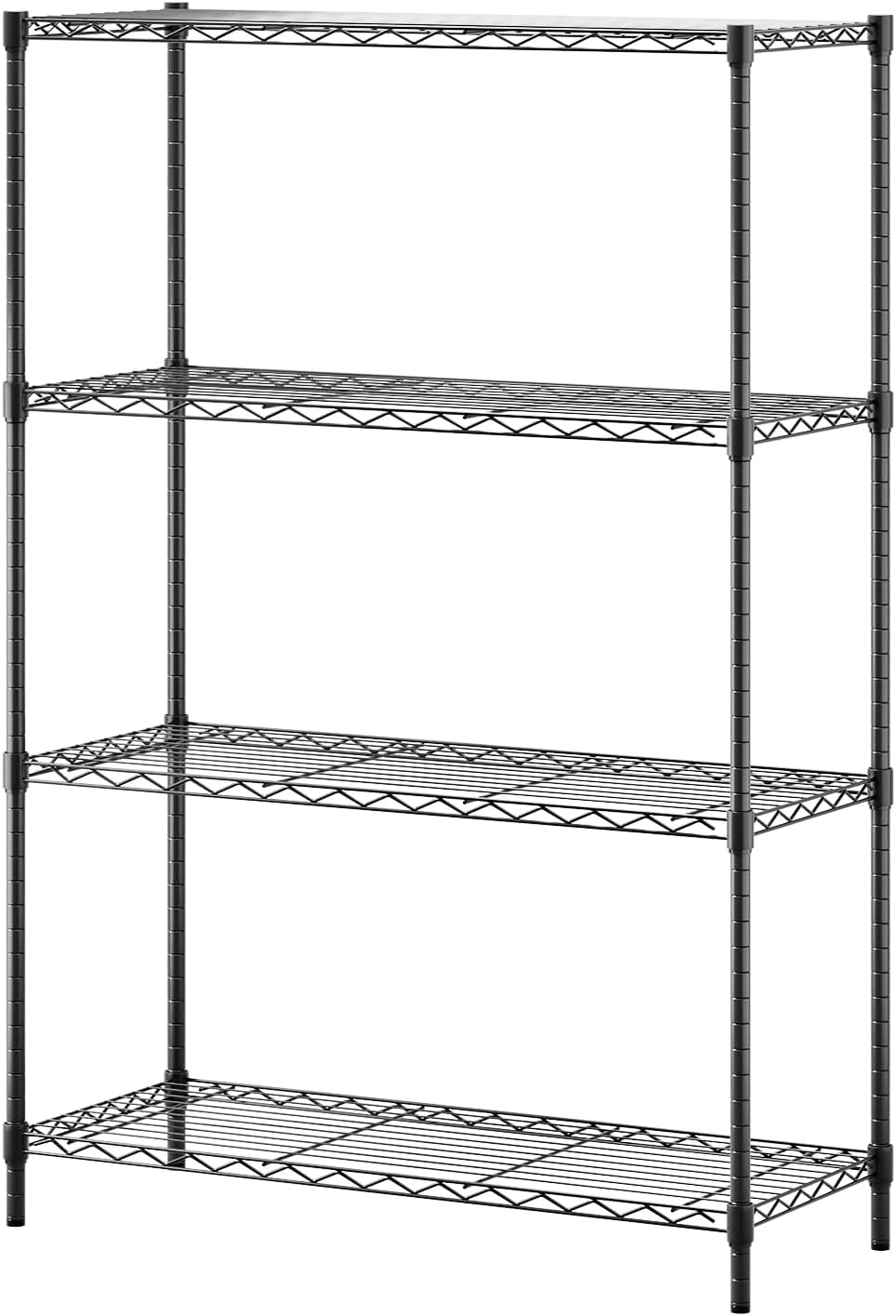 BestOffice | 4-Tier Wire Shelf | 36" x 14" x 54" | Black