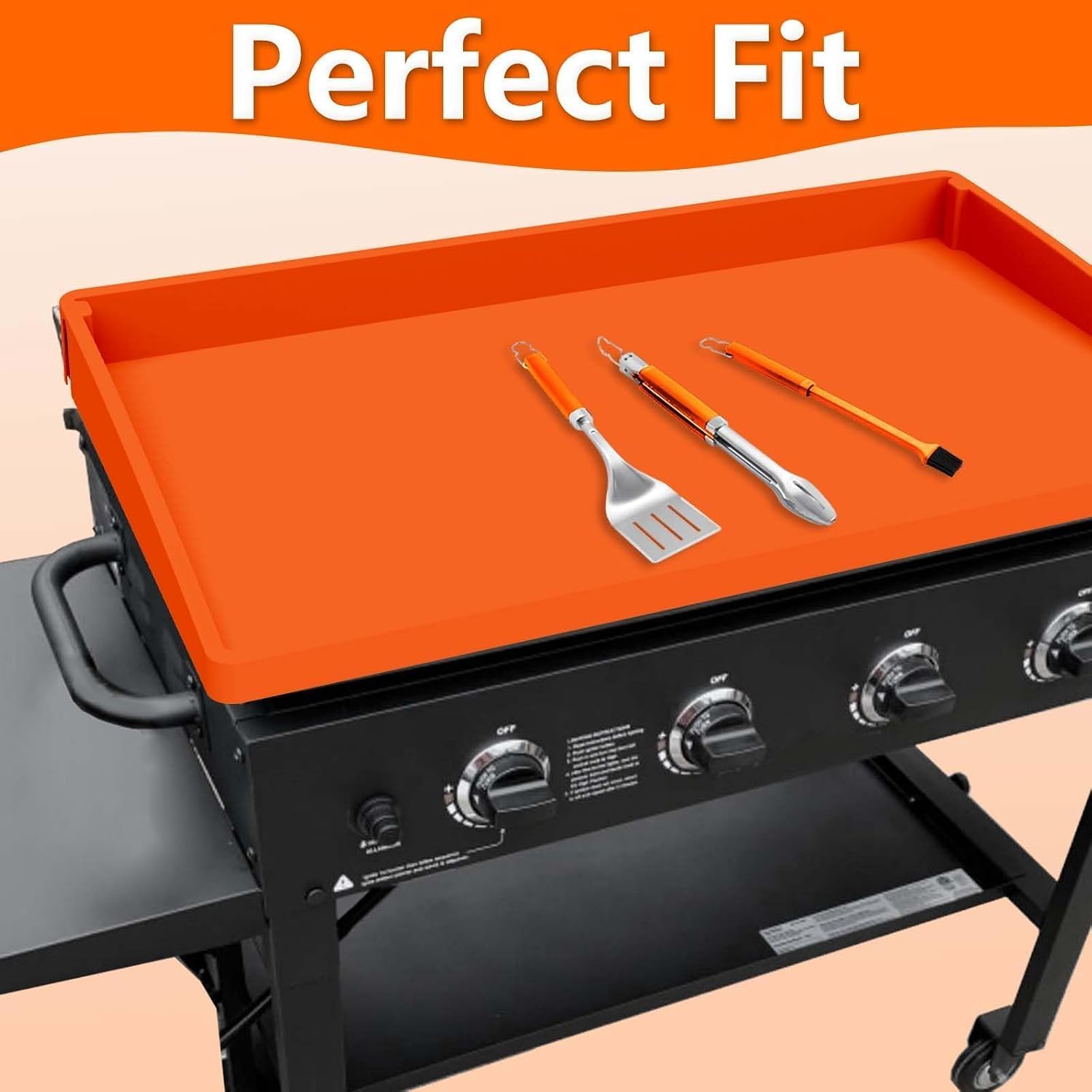 BANGIE 36" Silicone Griddle Mat for Blackstone, Anti-Rust Full-Wrap Cover