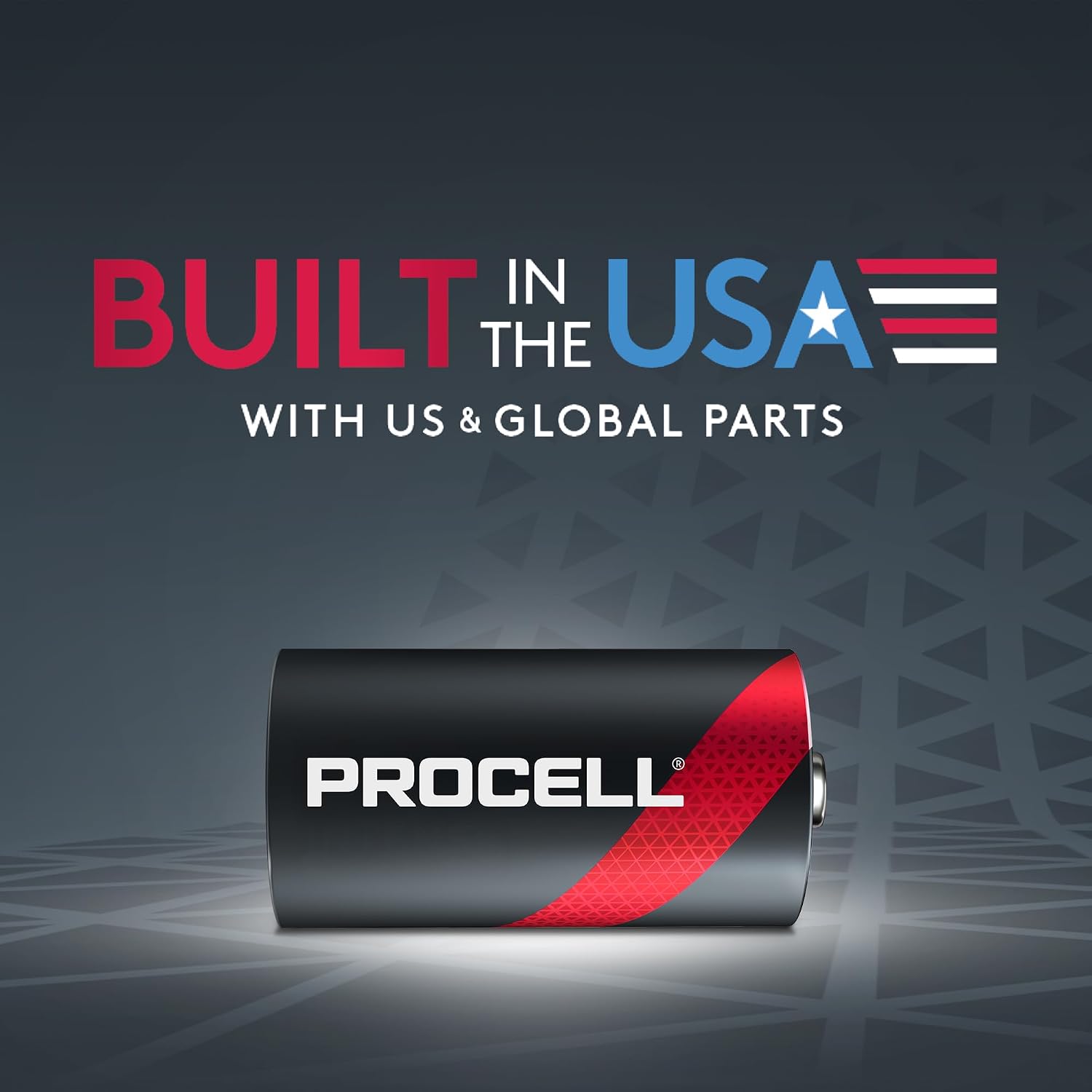 PROCELL D Cell Alkaline Batteries, 1.5V, 72-Pack Bulk for Professionals