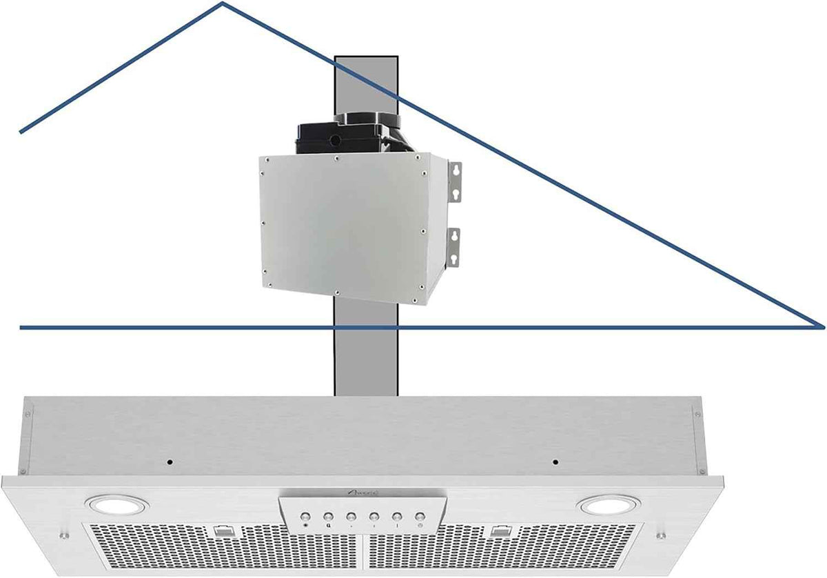 30"Wx11-3/4"D Super Quiet Split Insert Range Hood with 6" Blower