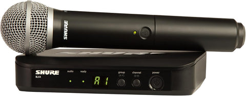 Shure BLX2/PG58 Handheld Wireless Transmitter with PG58 Vocal Mic Capsule - for use with BLX Wireless Microphone Systems (Receiver Sold Separately) | H8 Band