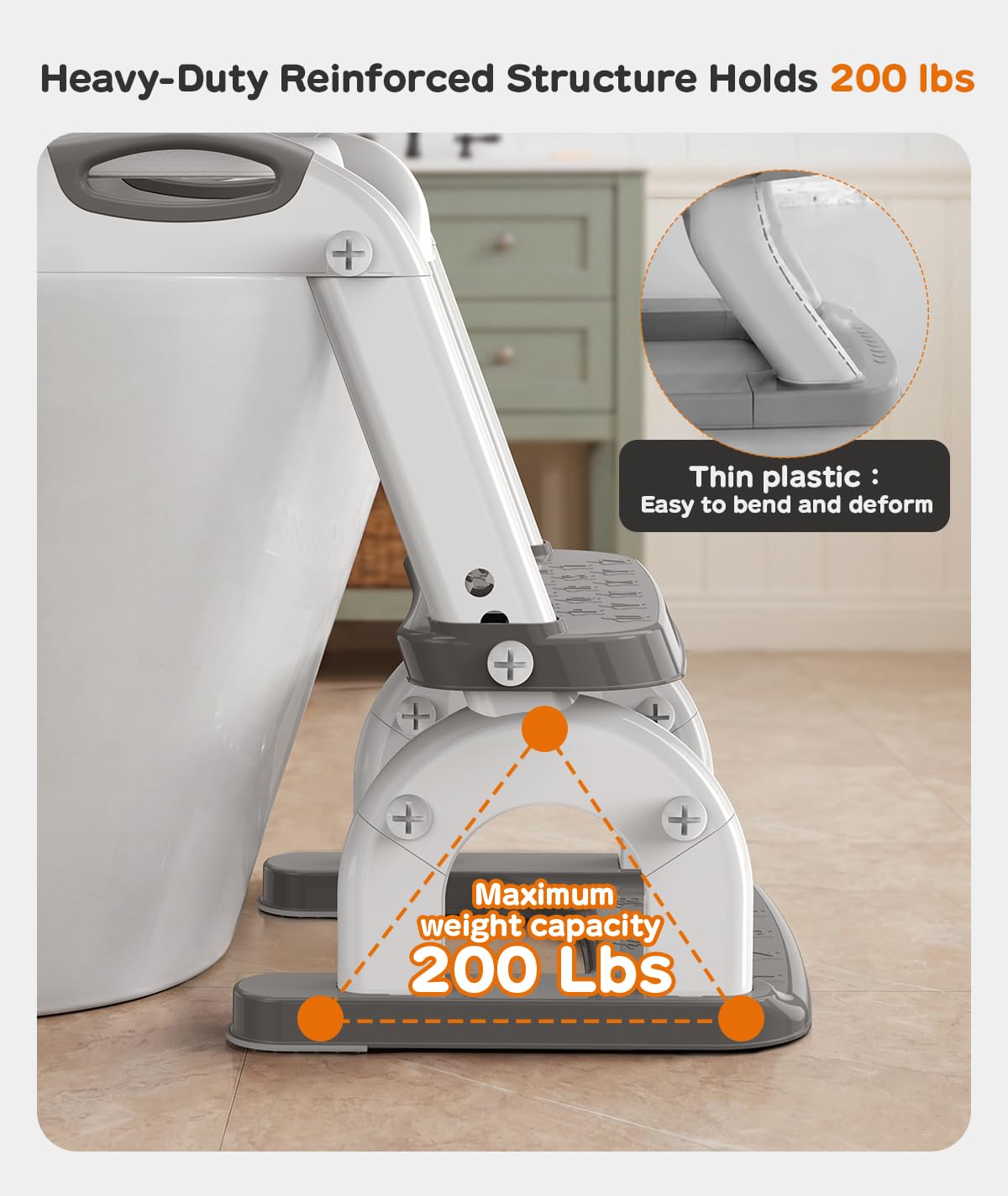 Potty Training Toilet with Step Stool: 8 Heights for Toddler 2-in-1