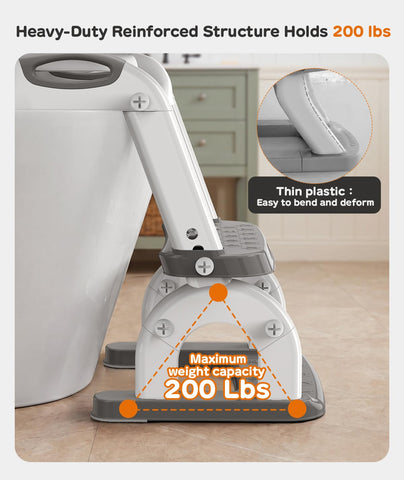 Potty Training Toilet with Step Stool: 8 Heights for Toddler 2-in-1