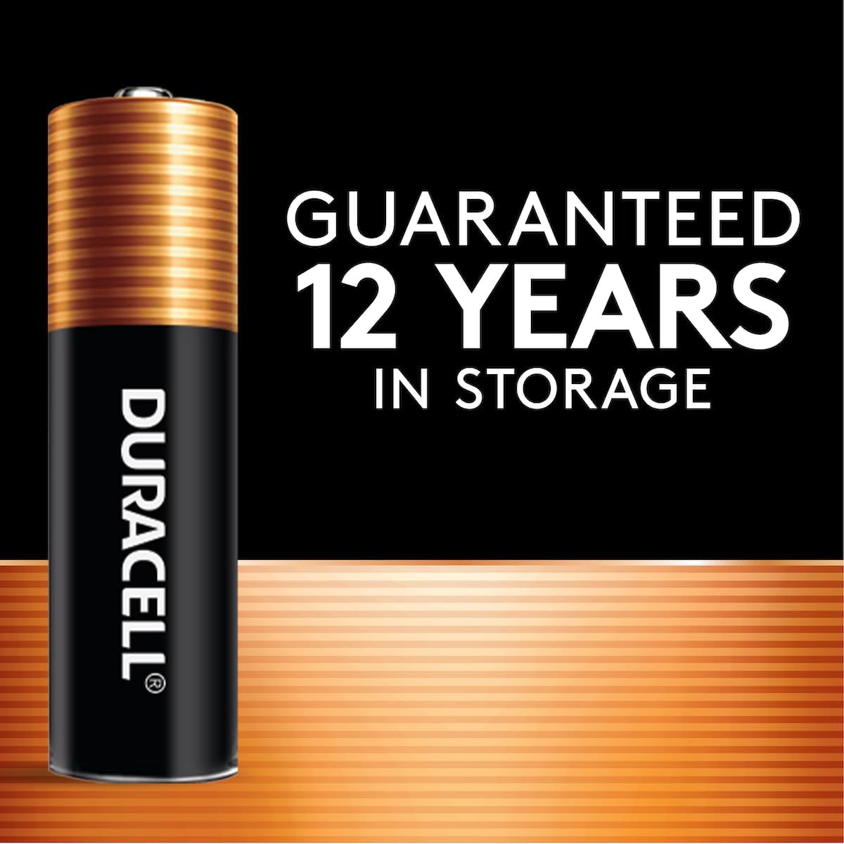 Duracell Coppertop AA Batteries, 28 Count, 12-Year Shelf Life, Storage Tray