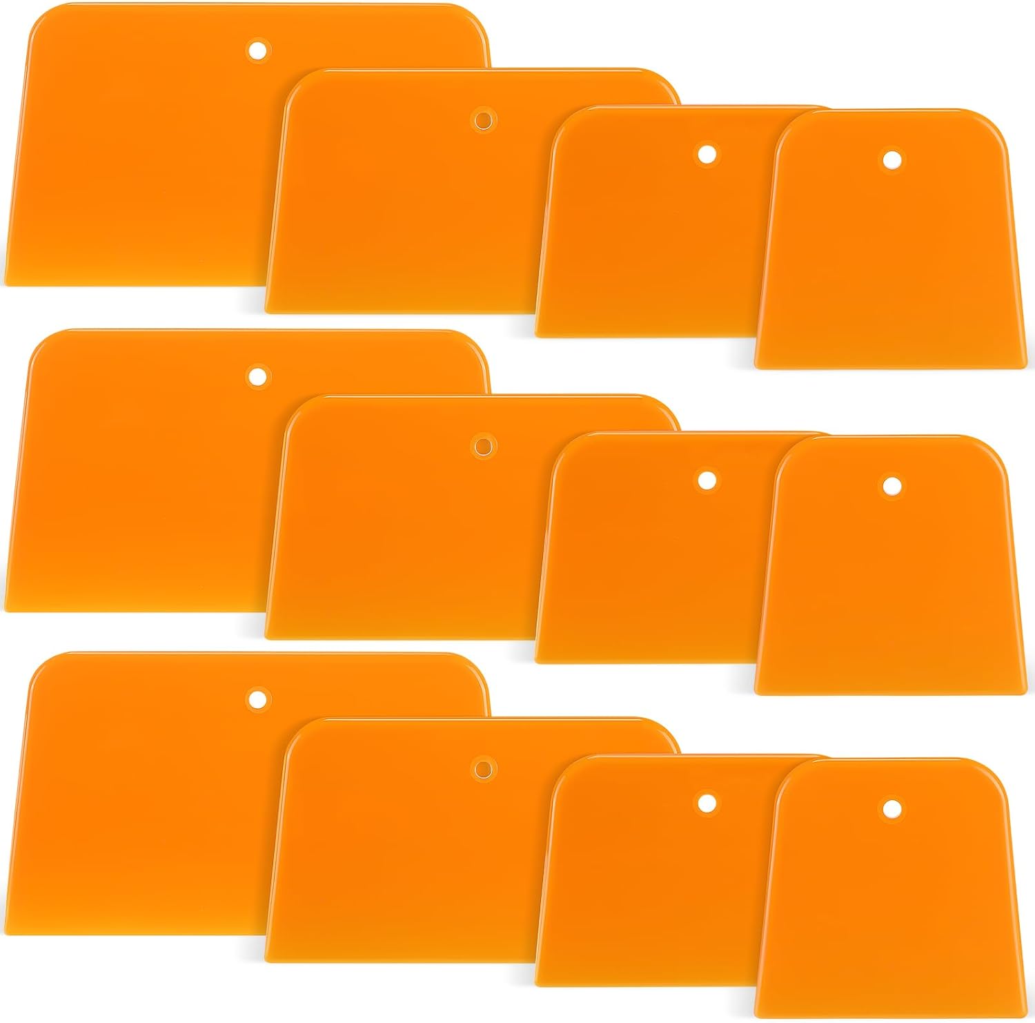 Frienda 12 Pcs Body Filler Spreaders Plastic Tools for Automotive Applying Putties Glazes Caulks and Paint (4 Sizes)