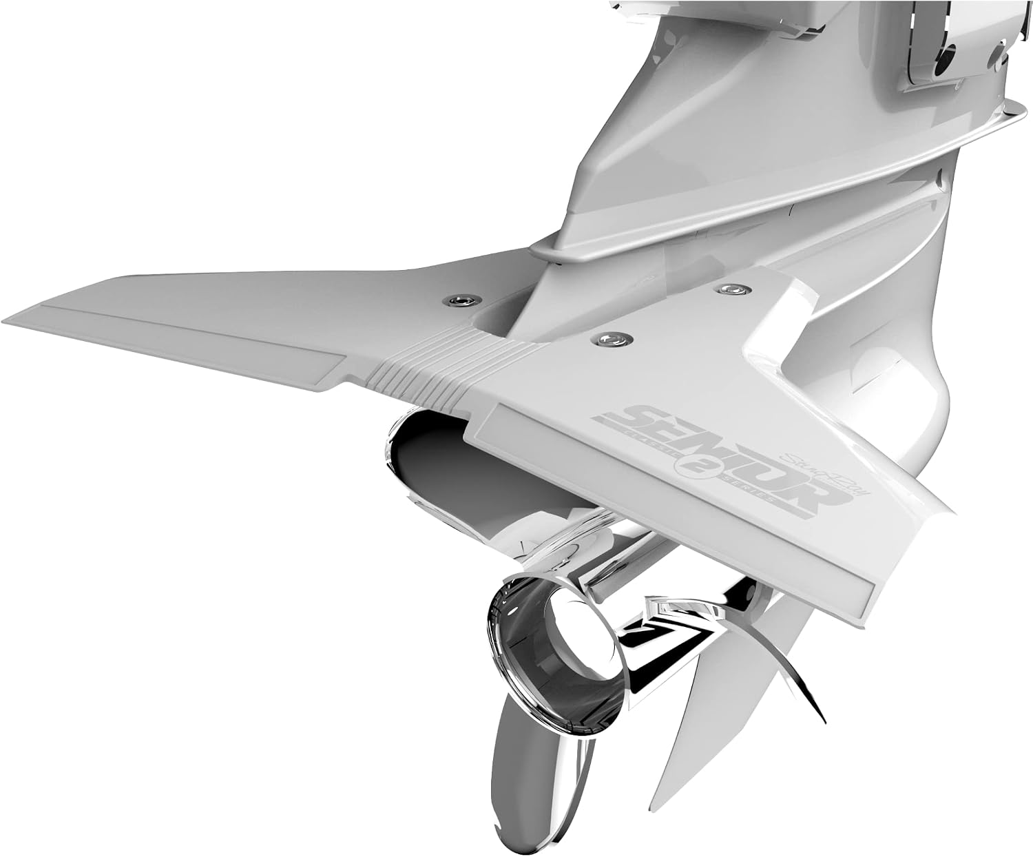 Classic Senior 2 Hydrofoils for 40-300 hp (Black) - Stabilizer Fins for Outboard/Outdrive Motors - Made in The USA