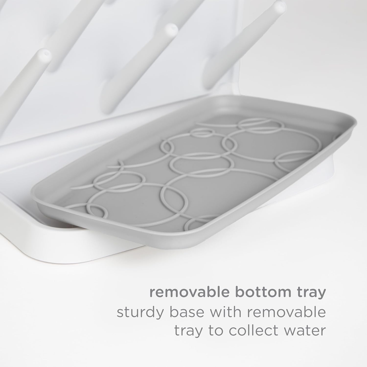 Ubbi Vertical Baby Bottle Drying Rack, Space Saving Countertop Bottle Dryer