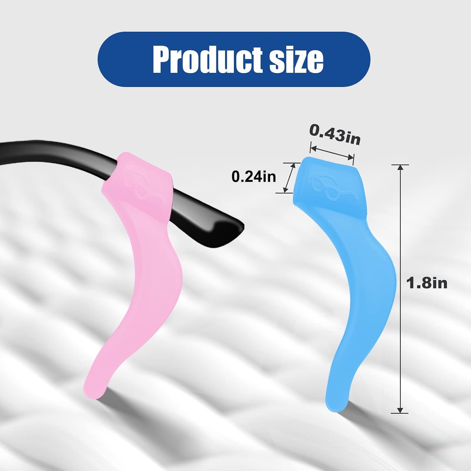 SMARTTOP Eyeglass Ear Grip - 18 Pairs Soft Comfortable Anti-slip Holder, Silicone Ear Hook, Eye glass Temple Tips Sleeve Retainer for Sports Glasses, Sunglasses Presbyopia Reading Glasses