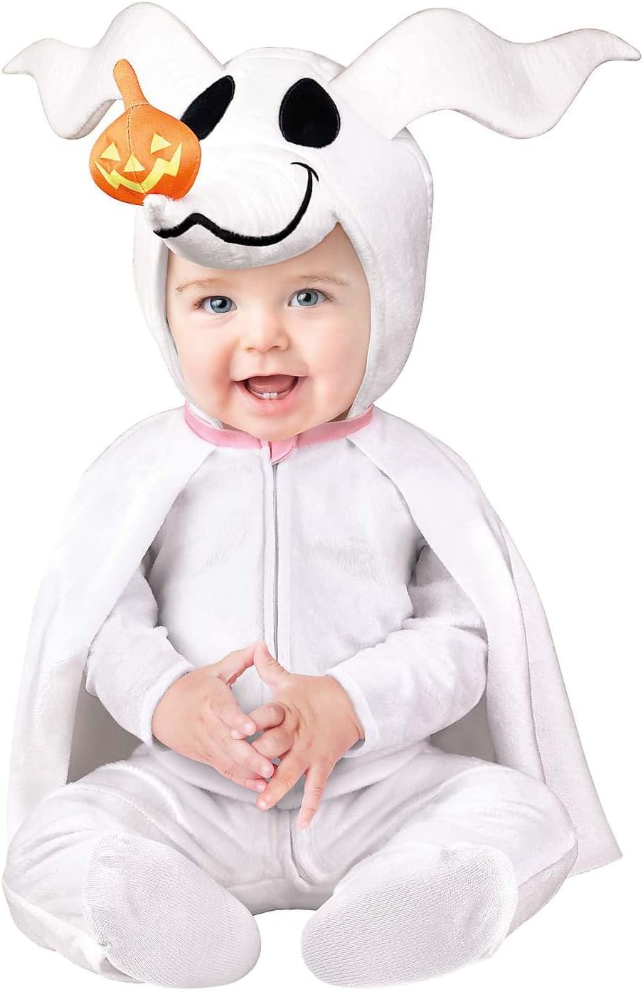 Spirit Halloween The Nightmare Before Christmas Baby Zero Light-Up Hooded Jumpsuit Costume, Officially Licensed