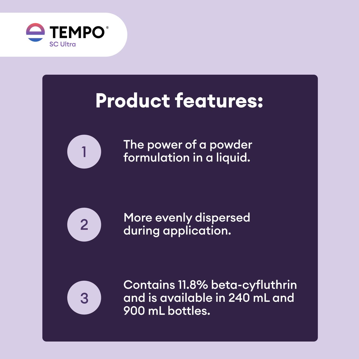 Tempo SC Ultra Insecticide Concentrate 240 ml | Fast-Acting Residual Pest Control | Liquid Indoor/Outdoor Bug Killer | Broad-Spectrum Control for Ants, Spiders, and Other Crawling Insects.