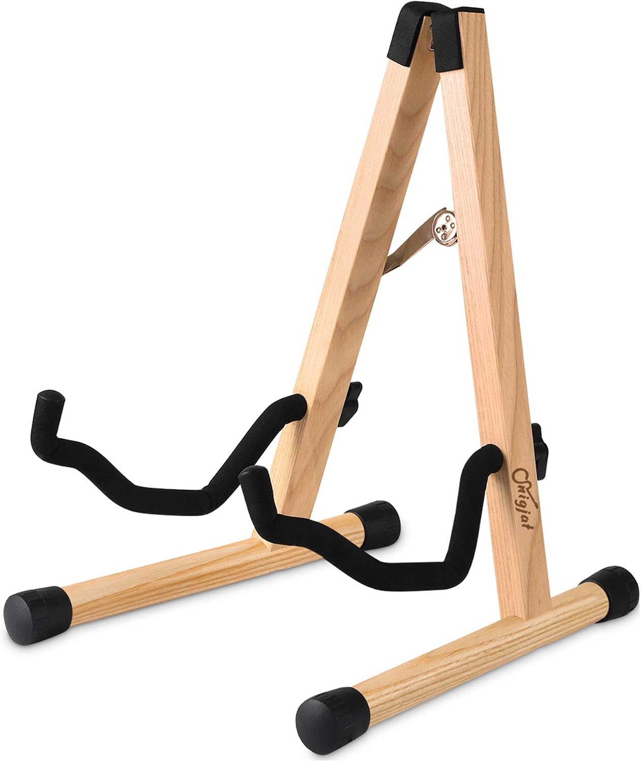 SNIGJAT Acoustic Guitar Stand, Folding Wood Guitar Stand with Padding Ash