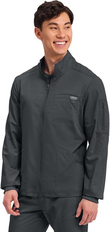 Cherokee WW Revolution Scrubs Jacket for Men Zip Front 5 Pockets