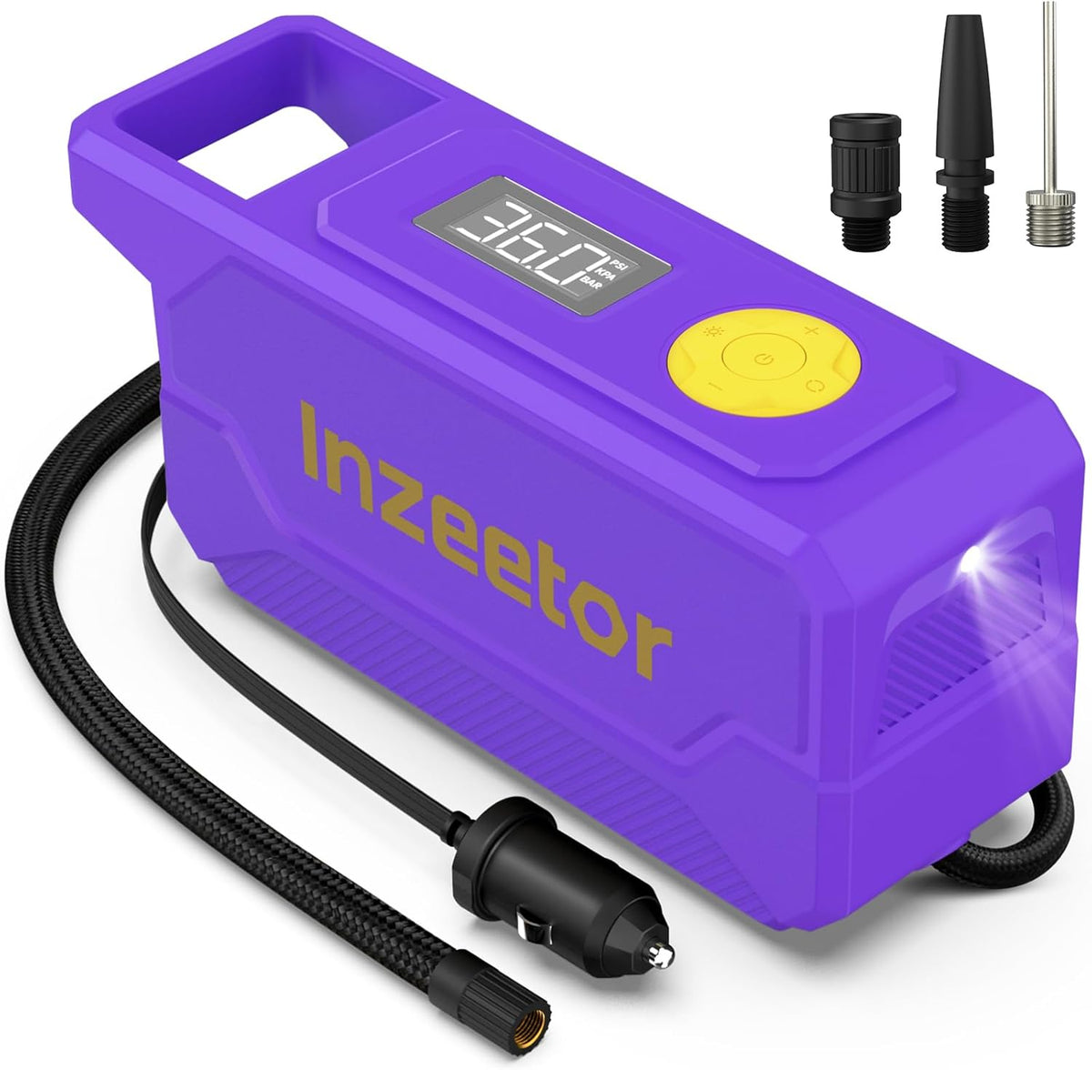 150 PSI Tire Inflator Portable Air Compressor with Digital Pressure, Purple