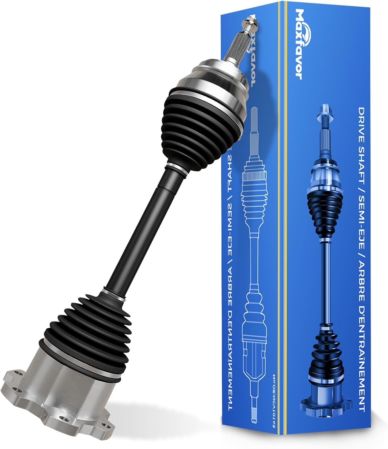 Maxfavor CV Axle Front Fit for 2007 2008 09-2020 Chevy Silverado 1500 Tahoe Cheyenne Avalanche Suburban 1500 & GMC Yukon XL Sierra 1500 & Cadillac Escalade ESV EXT 2007-2020 Left Right CV Joint Shaft