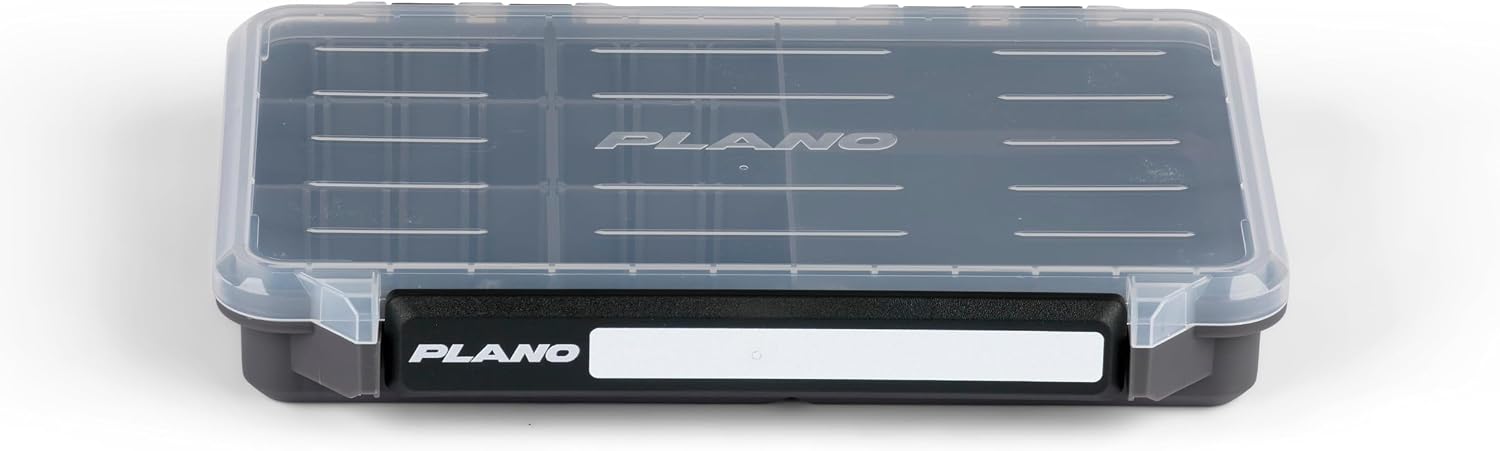 Plano StowAway 3600 50/50 Split Stow Tackle Box with Corrosion-Preventive Rustricor, Single Latch Design, Transparent DuraView Lid, Stackable Storage for Fishing Bait, Lures and Gear