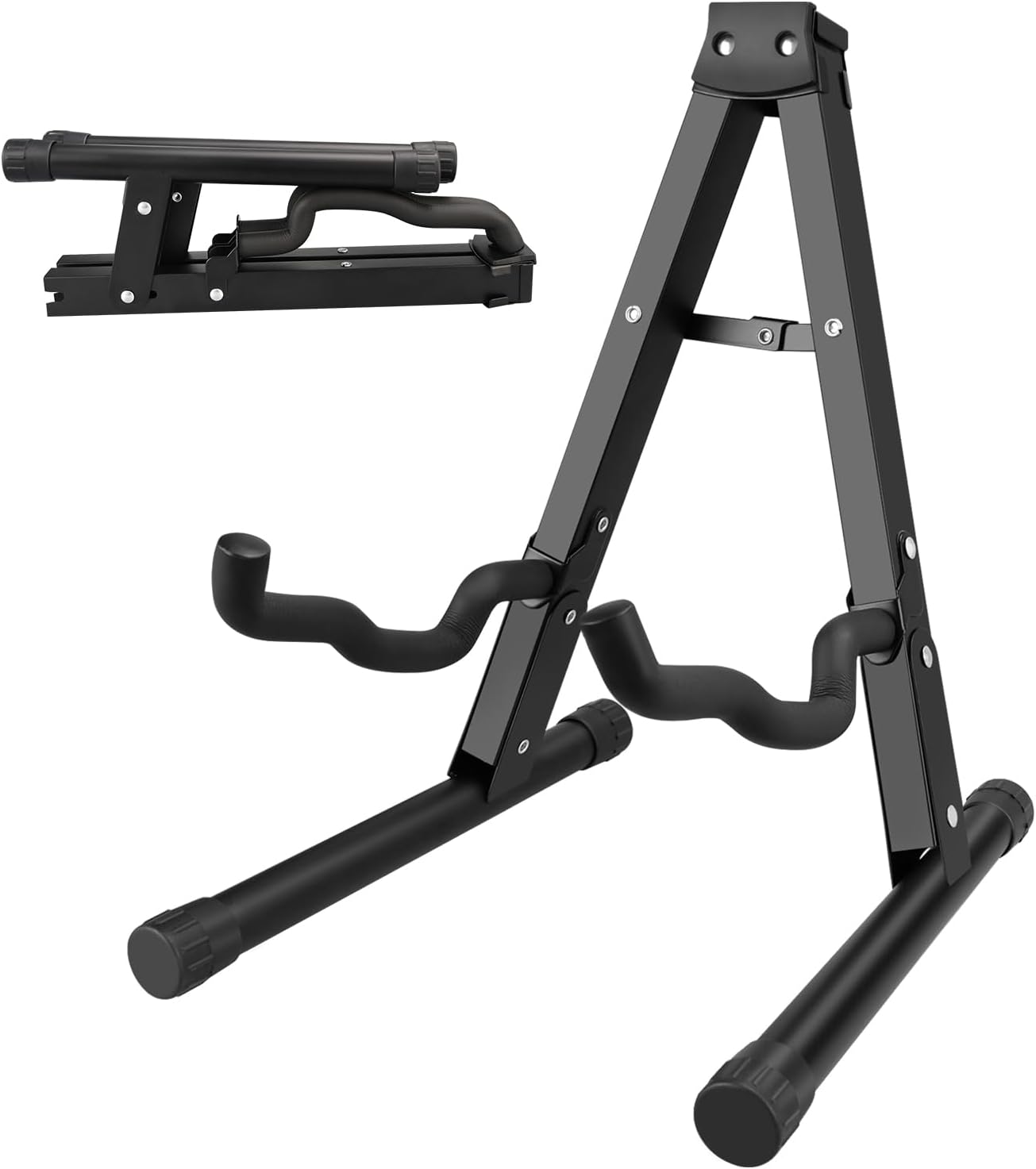 DkOvn 1/2/4 Pack Folding Guitar Stand, with Non-Slip Rubber and Foam Arms
