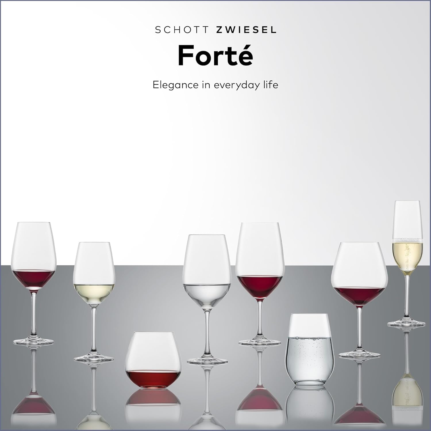 SCHOTT ZWIESEL Forté Universal Tumbler (Set of 6), Versatile Drinking Glasses, Dishwasher-Safe Tritan Crystal Glasses, Made in Germany (19 Ounce)
