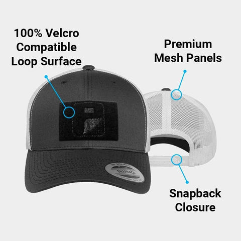 Pull Patch Tactical Snapback Trucker Hat Curved Bill Cap for Morale Patches
