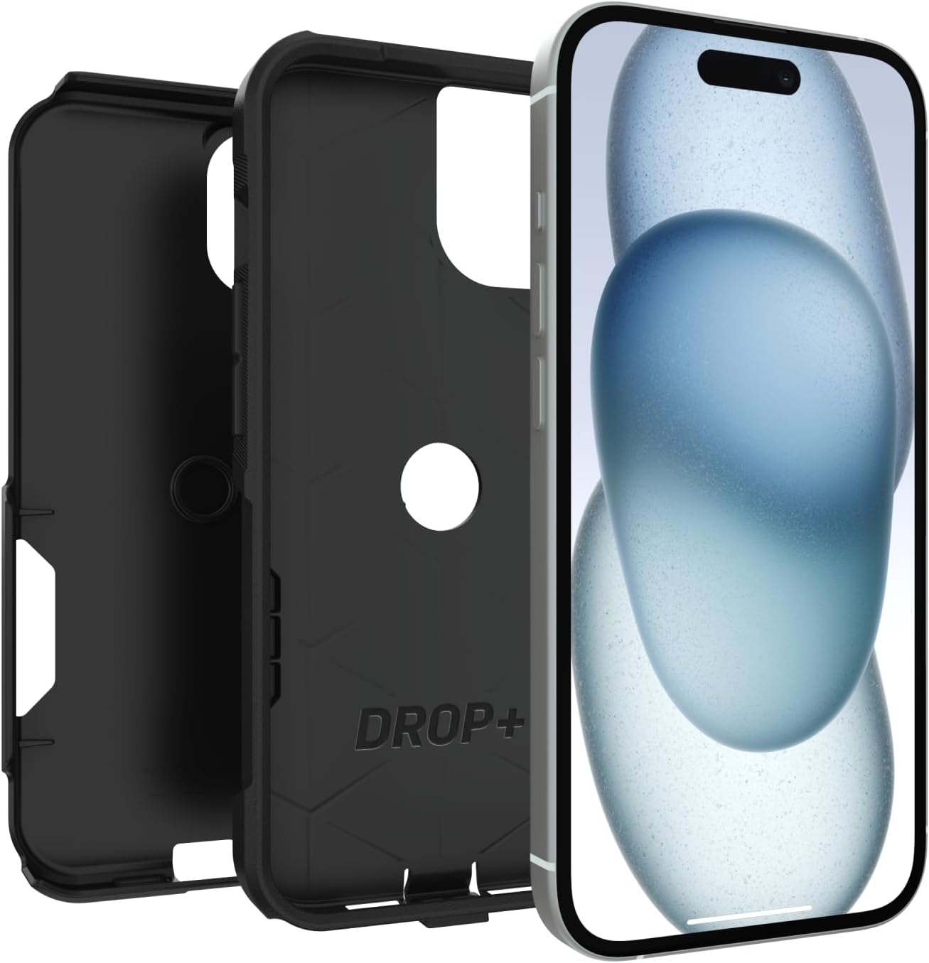 OtterBox iPhone 17e, 16e, 15, 14, & 13 Commuter Series Case - Black, Slim & Tough, Pocket-Friendly, with Port Protection - Thin & Protective iPhone Case, Dual-Layer, Impact Absorbing iPhone Case