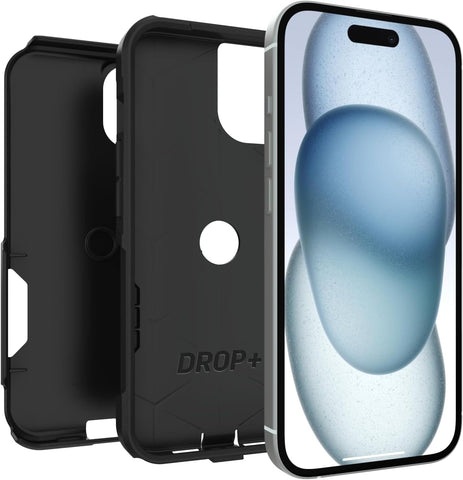 OtterBox iPhone 17e, 16e, 15, 14, & 13 Commuter Series Case - Black, Slim & Tough, Pocket-Friendly, with Port Protection - Thin & Protective iPhone Case, Dual-Layer, Impact Absorbing iPhone Case