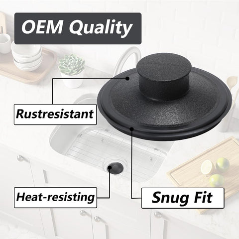 Sink Stopper Exact Replacement for InSinkErator STP-PL/STPPL for Kitchen Drain Stopper and Garbage Disposal Plug, Compatible with Standard 3-1/2" Drains from Kohler, Waste King, Whirlpool, and More