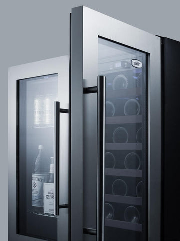 Summit 30” Wine Cellar/Beverage Center Combo, Stainless - SWBV3067B