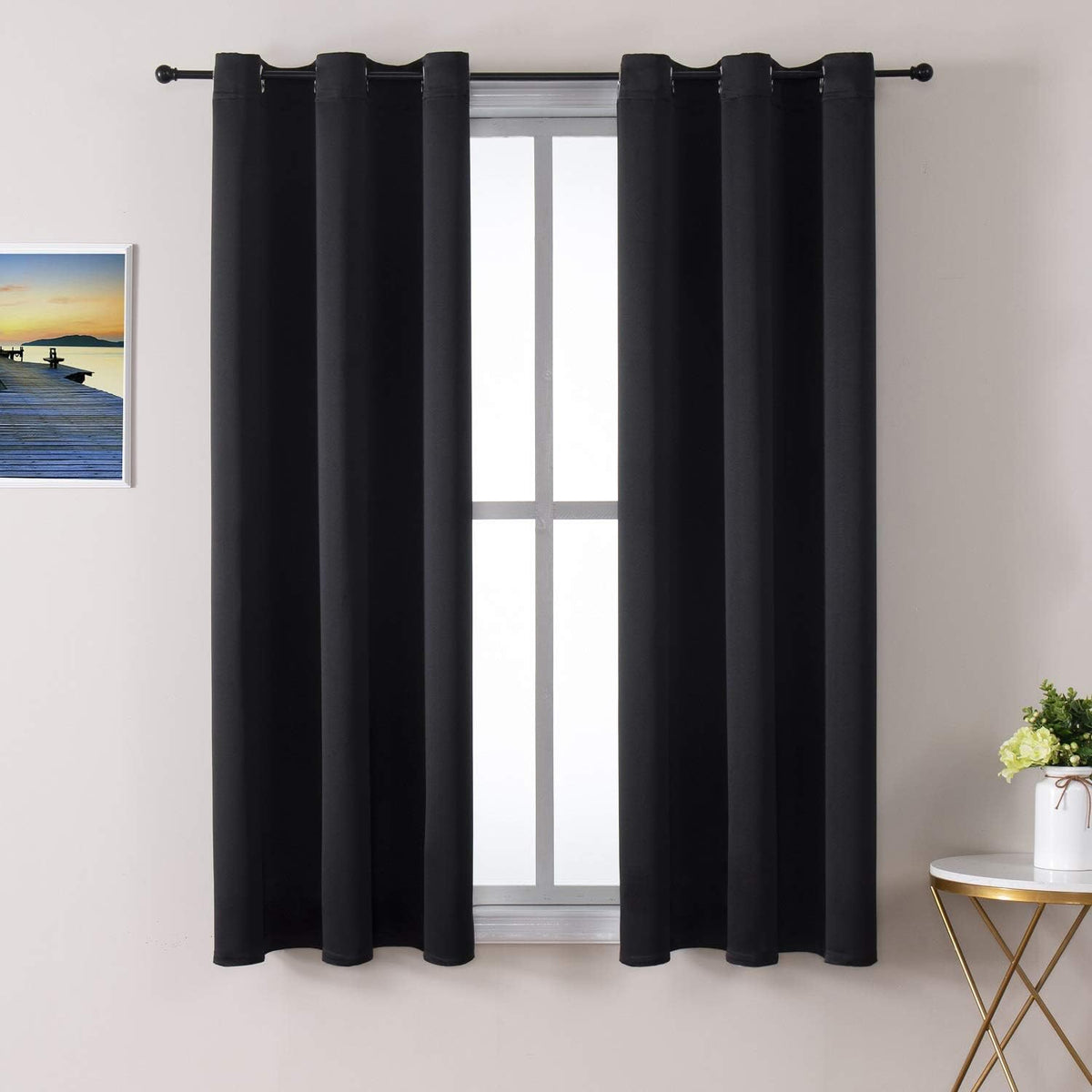 ChrisDowa Blackout Curtains for Bedroom and Living Room 54 Inches Long