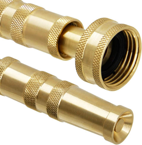 Twinkle Star Heavy-Duty Brass Adjustable Twist Hose Nozzle, 2 Pcs