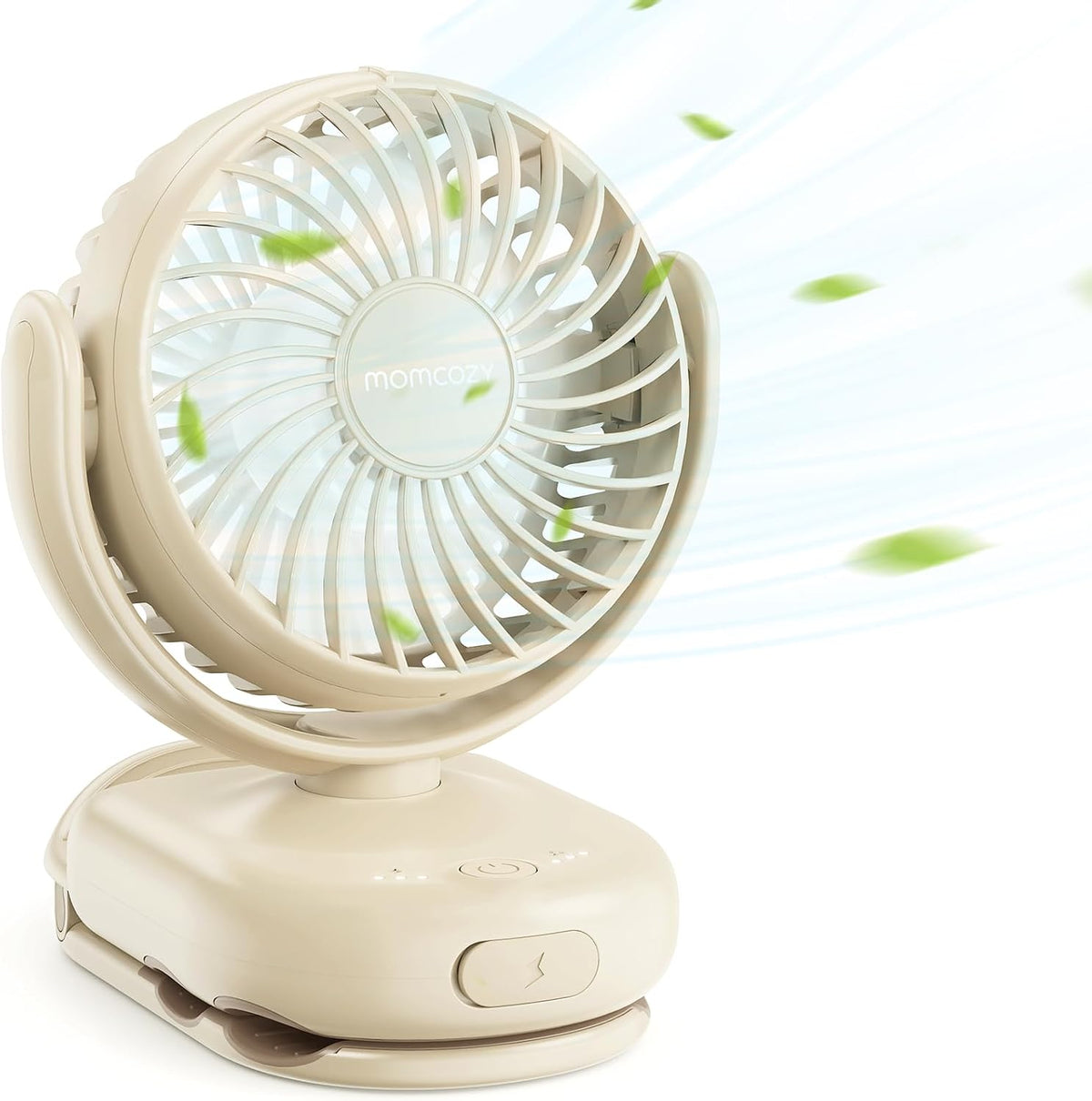 Momcozy Portable Stroller Fan with Clip, 4-Speed Mini Cooling Fan, 0.26 Lb