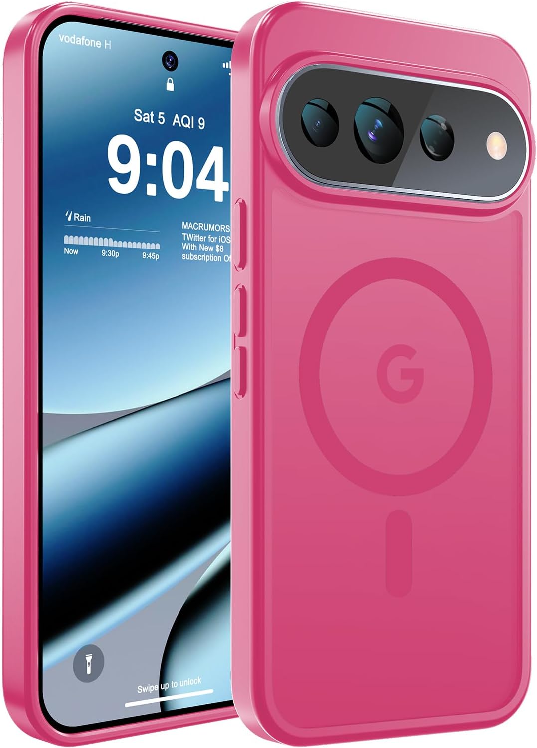 WRJ Magnetic for Pixel 11 Pro XL Case Fit for Pixelsnap, Hot Pink