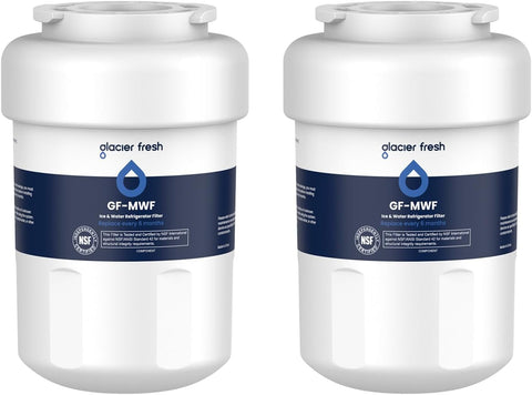 GLACIER FRESH MWF Refrigerator Water Filter Compatible with GE, 2-Pack