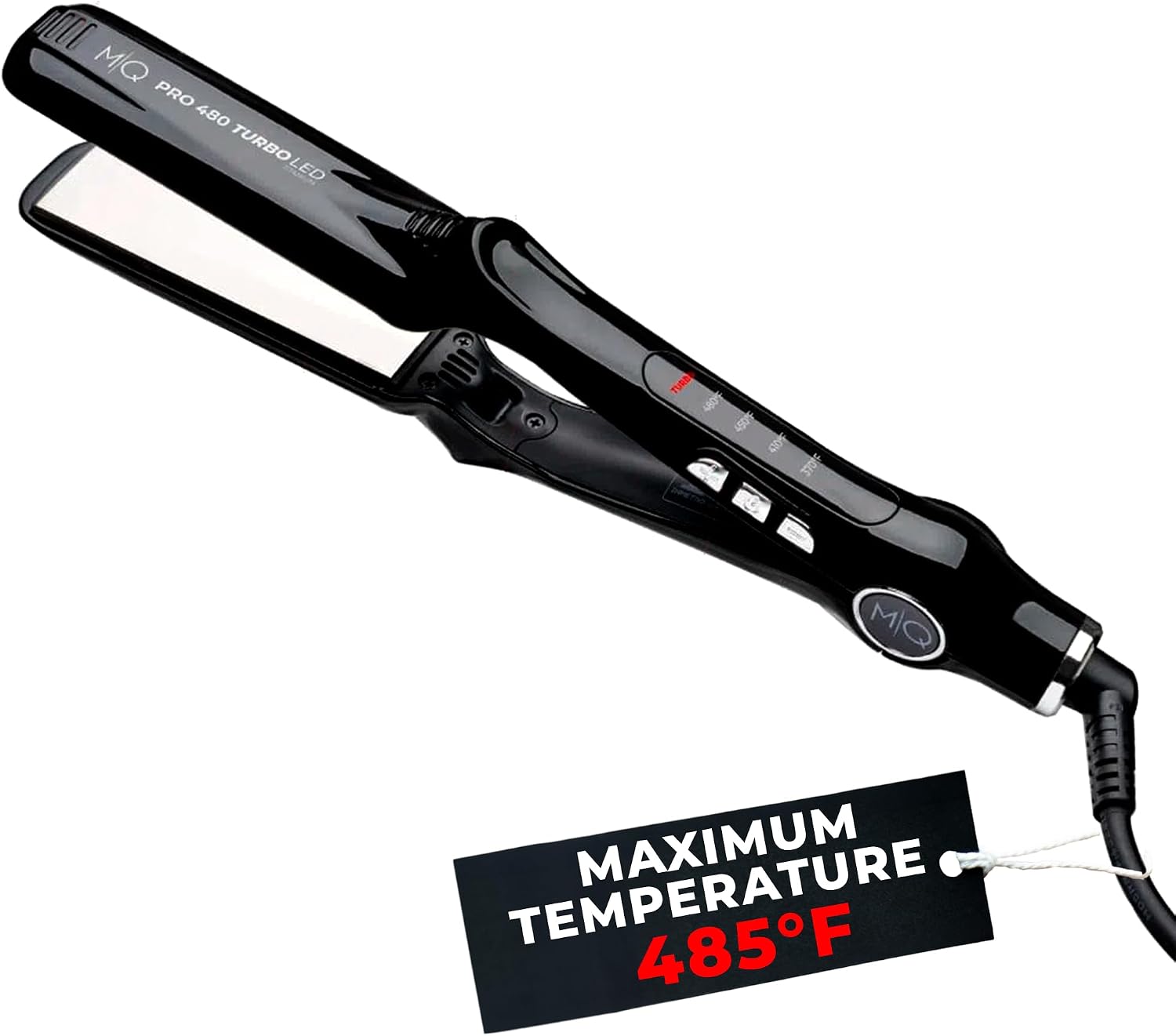 MQ Hair - Professional Titanium Flat Iron 480°F Turbo Bivolt Black