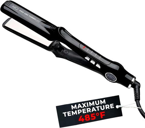 MQ Hair - Professional Titanium Flat Iron 480°F Turbo Bivolt Black