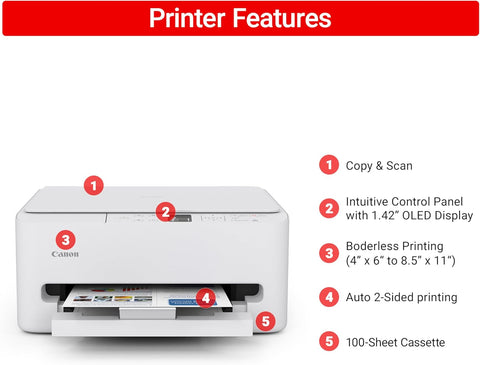 Canon PIXMA TS6520 Wireless Color Inkjet Printer Duplex Printing