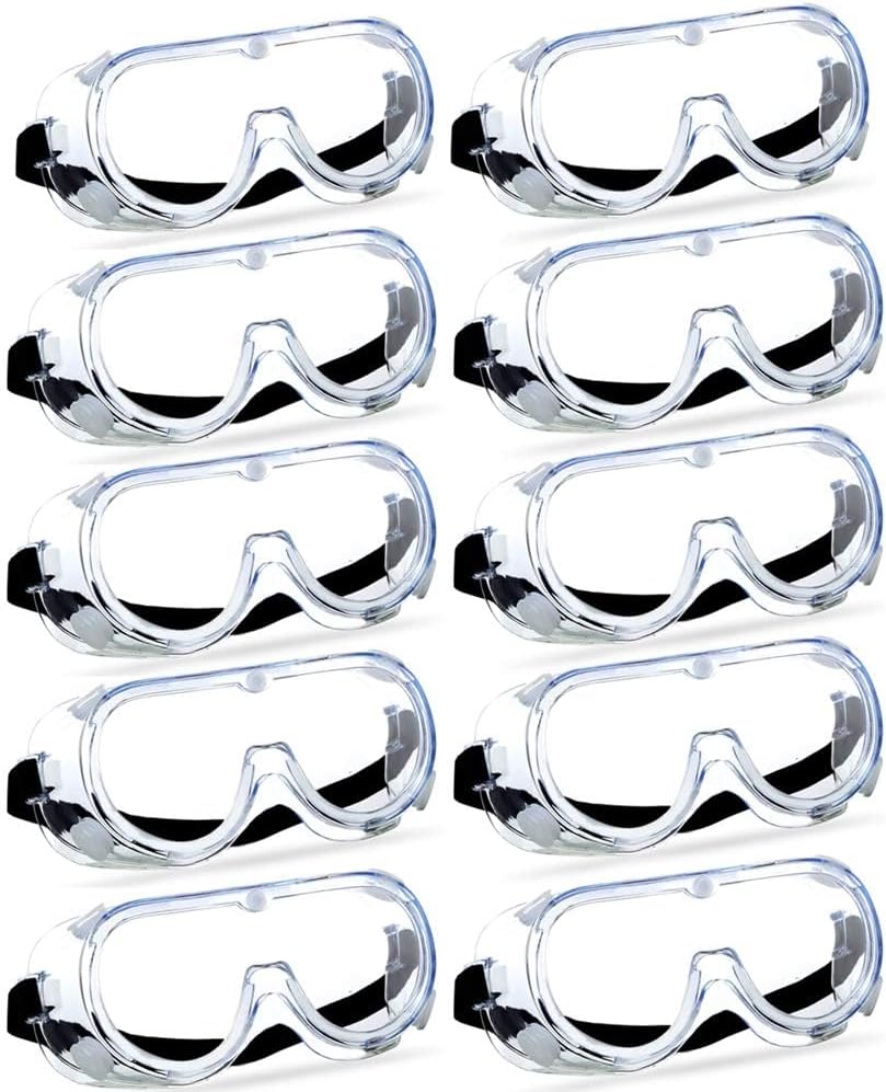 Super More Anti-Fog Protective Safety Goggles Clear Lens Wide-Vision