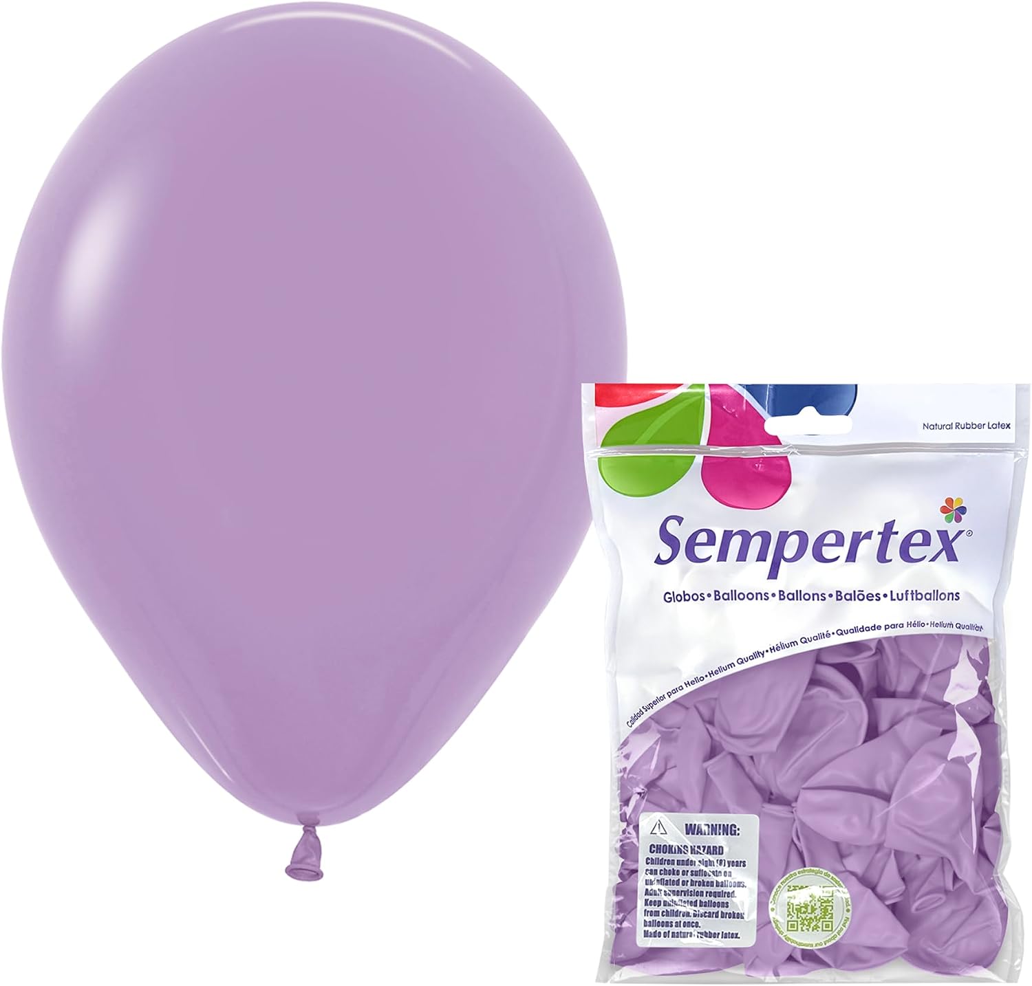 Sempertex Deluxe Lilac Balloons, Latex, 11 Inch, 25 Pcs