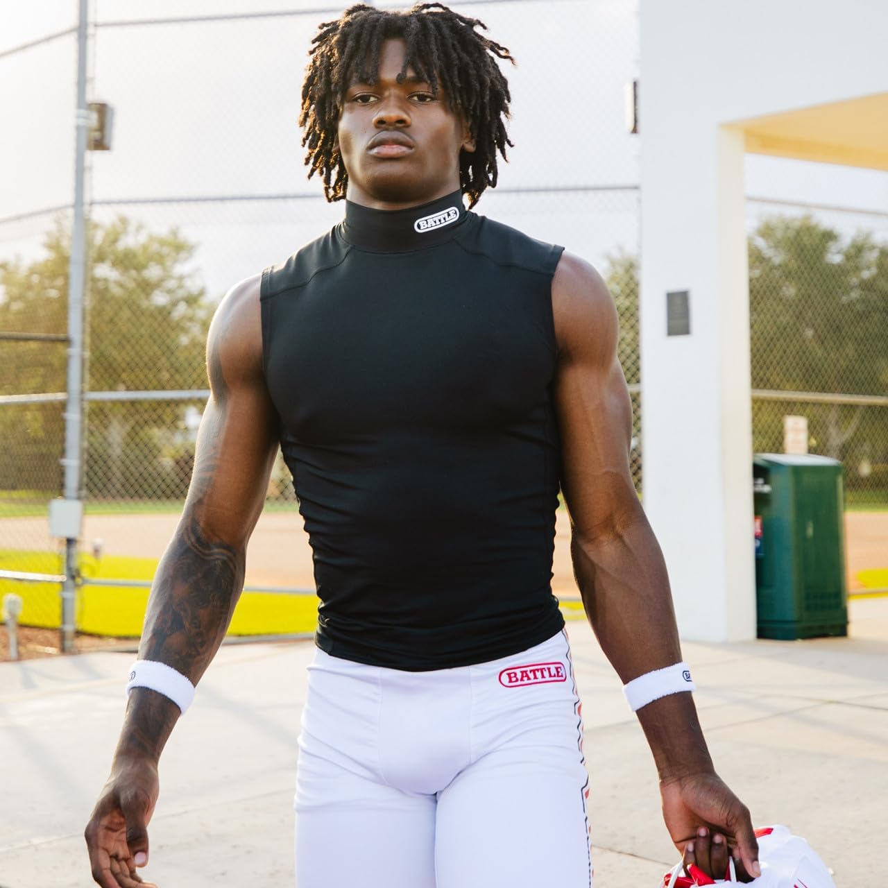 Battle Sports PRO Compression Sleeveless Mock Neck, Adults