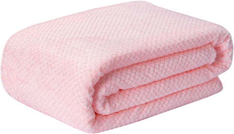 Fuzzy Throw Blanket, Plush Fleece Blankets for Adults, Toddler, Boys and Girls, Warm Soft Blankets and Throws for Bed, Couch, Sofa, Travel and Outdoor, Camping (Twin(60"x80"), XL1-Baby Pink)
