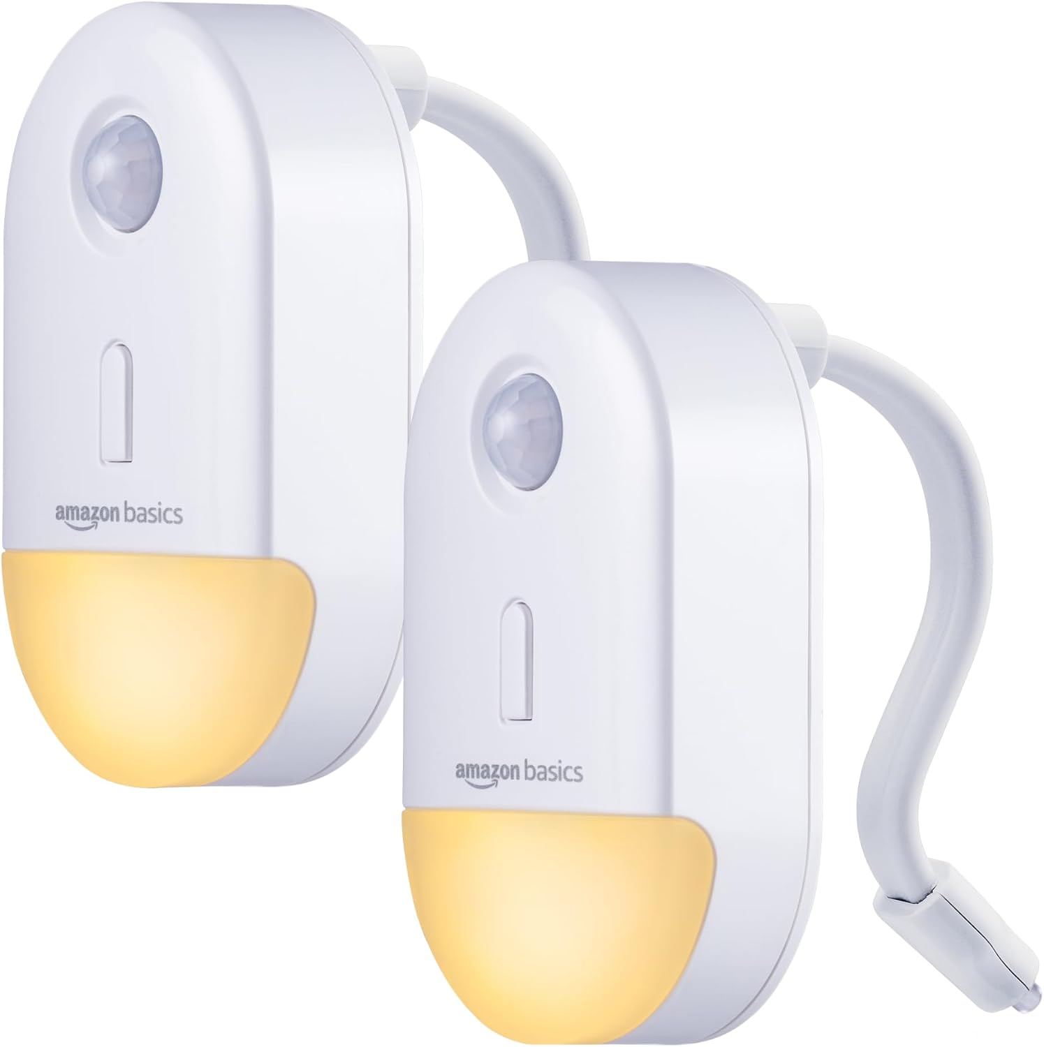 Amazon Basics LED Puck Lights, Battery Operated, 50 Lumens, Under Cabinet Lighting, Easy to Install, Easy to Use, Adhesive Backing, 2-Pack, White