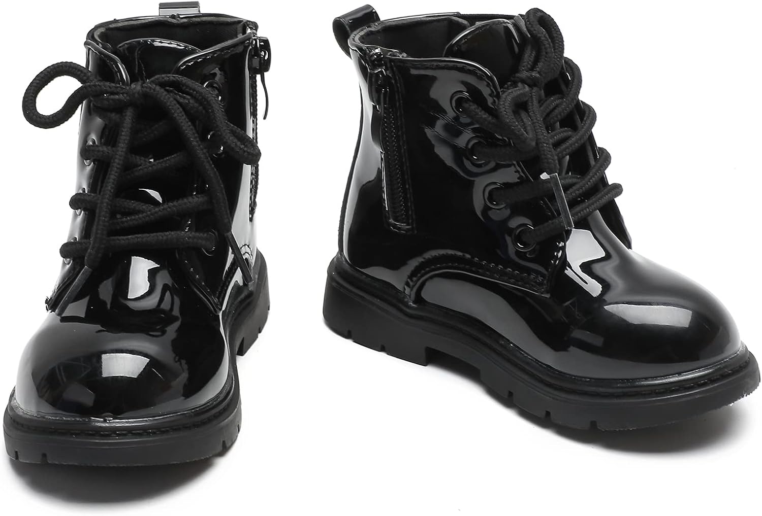 Komfyea Boys And Girls Lace Up Zipper Outdoor Ankle Boots(Toddler/Little Kids)