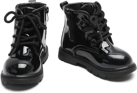 Komfyea Boys And Girls Lace Up Zipper Outdoor Ankle Boots(Toddler/Little Kids)