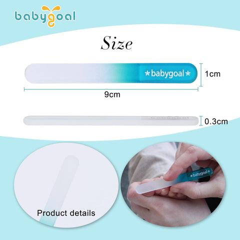 babygoal Newborn Baby Nail File 3 Pack with a Pouch, Genuine Czech Float Glass, Baby Gift for Newborns, Toddlers, Infant, Babies & Young Children by Babygoal 3NF01