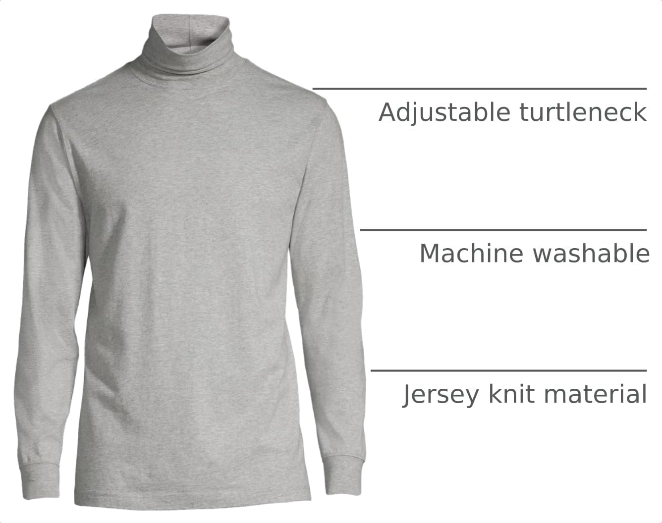 Lands' End Men's Super-T Cotton Turtleneck